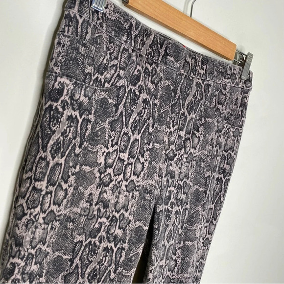 Spanx Taupe Snakeskin Reptile High Rise Jeanish Ankle Legging Jegging Size Large - Picture 4 of 10